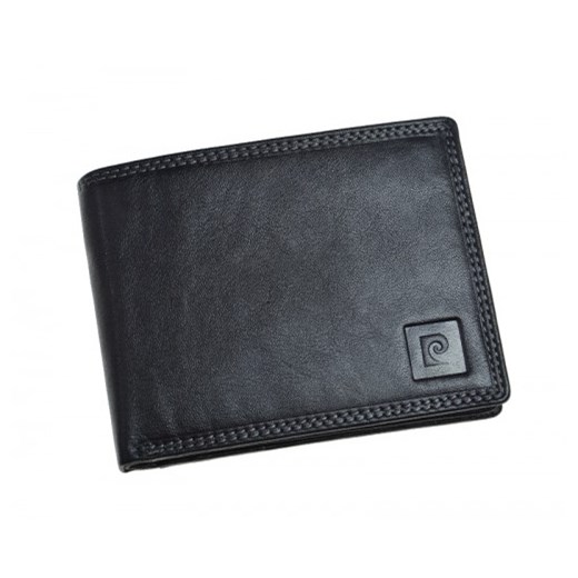 Skórzany portfel męski w czarnym kolorze Pierre Cardin z systemem RFID