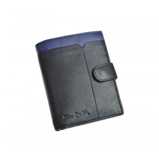 Unikalny portfel męski Pierre Cardin zapinany czarno niebieski Tilak 14