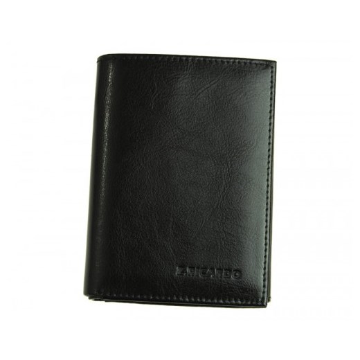 Czarny skórzany portfel męski Z.RICARDO 058 pionowy