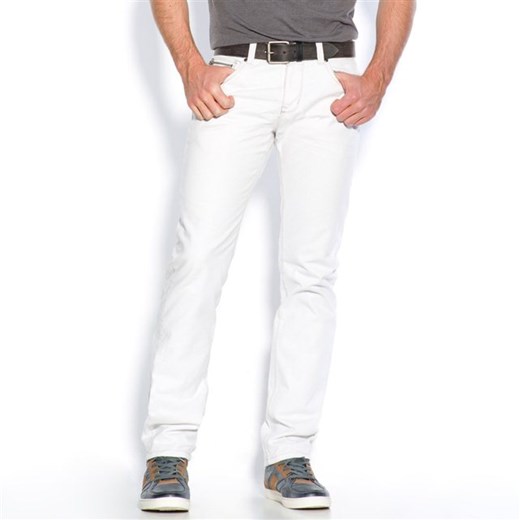Dżinsy rurki z 5 kieszeniami, z denimu bawełnianego la-redoute-pl bialy t-shirty