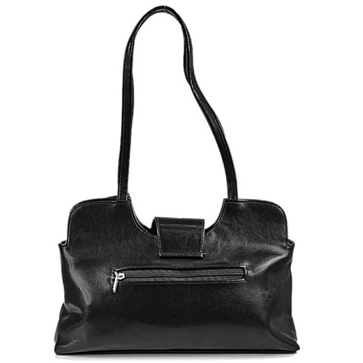 DAN-A T2 czarna torebka skórzana damska skorzana-com bialy z kieszeniami