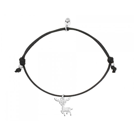 Bransoletka sznurkowa Srebrny Renifer Perlove   Biżuteria-Perlove