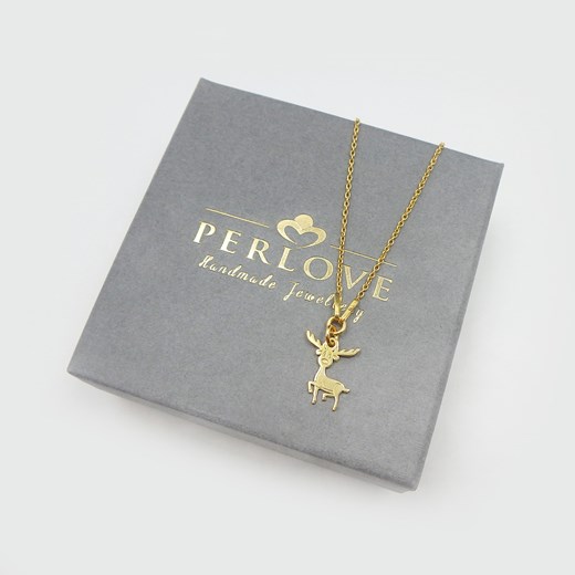 Srebrny Naszyjnik z Reniferem Perlove   Biżuteria-Perlove