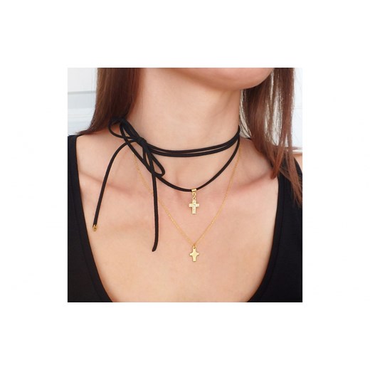 Choker Rzemyk Złota Korona Perlove Biżuteria-Perlove