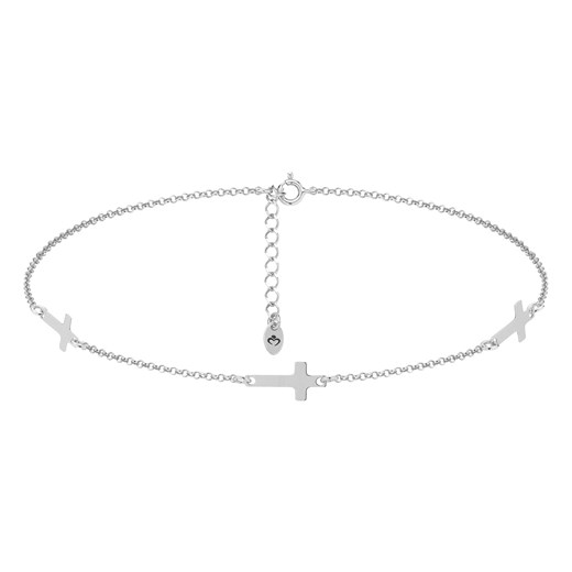 Srebrny Naszyjnik Choker z Krzyżami  Perlove  Biżuteria-Perlove