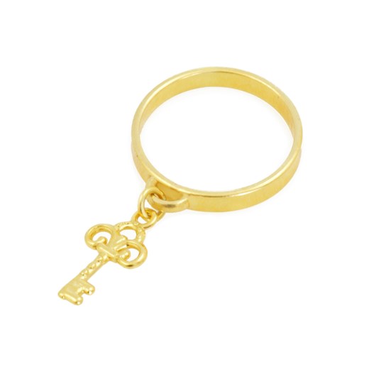 Złoty pierścionek z zawieszką KLUCZ Perlove   Biżuteria-Perlove