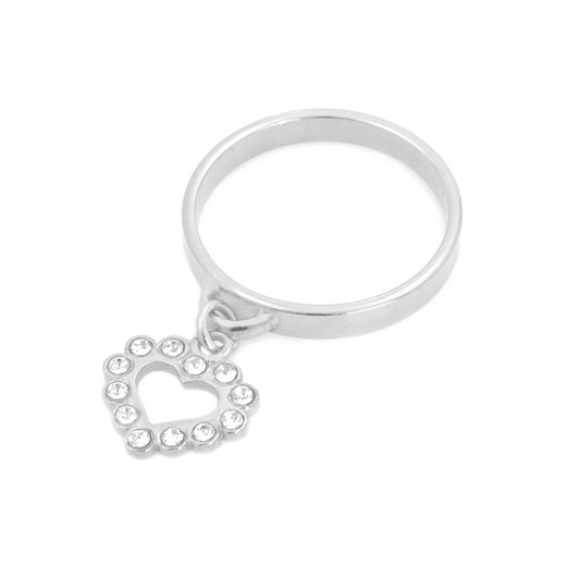 Srebrny pierścionek z zawieszką SERCE Perlove   Biżuteria-Perlove