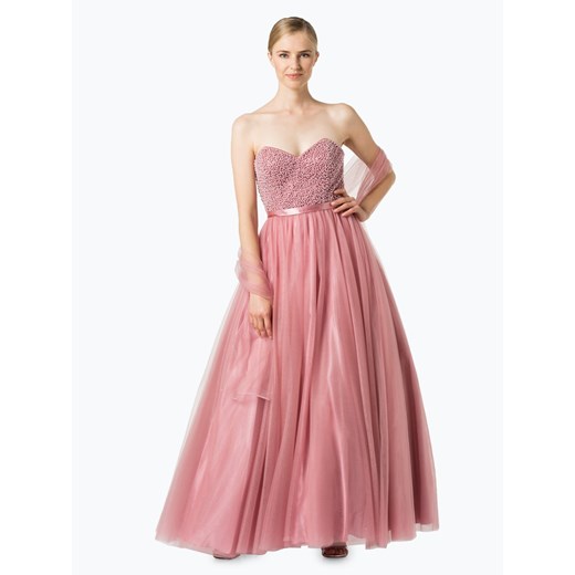 Unique - Damska sukienka wieczorowa z etolą, różowy Unique  38 vangraaf