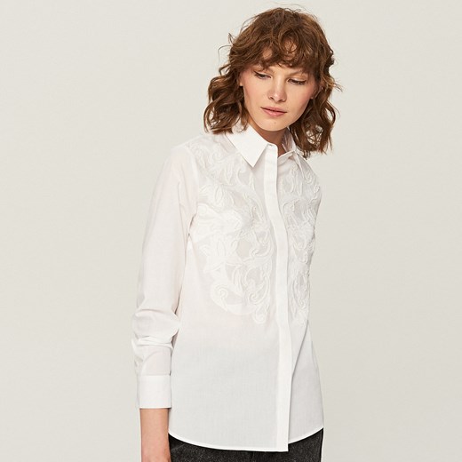 Reserved - Koszula w stylu retro - Biały Reserved  36 