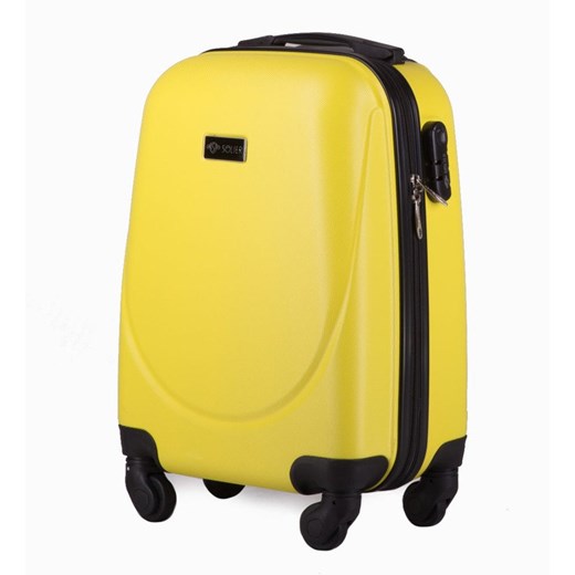 Mała walizka podróżna na kółkach (bagaż podręczny) SOLIER STL310 S ABS zółta  Solier  Skorzana.com