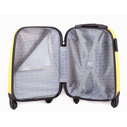 Mała walizka podróżna na kółkach (bagaż podręczny) SOLIER STL310 S ABS zółta  Solier  Skorzana.com