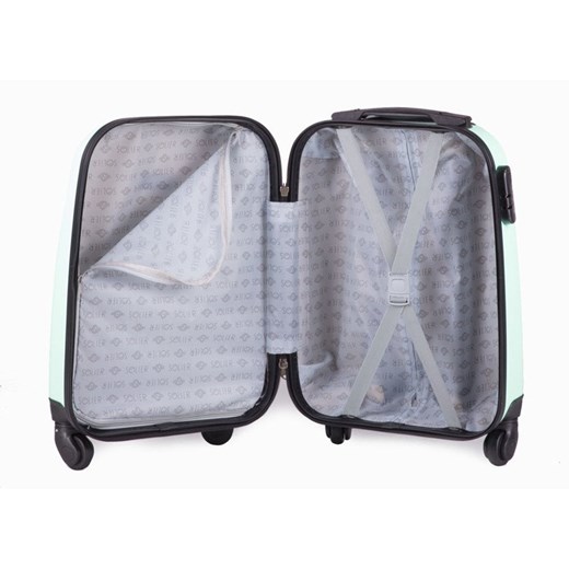 Mała walizka podróżna na kółkach (bagaż podręczny) SOLIER STL310 S ABS jasnozielona  Solier  Skorzana.com