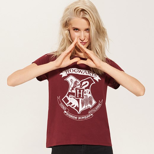 House - T-shirt hogwarts - Bordowy  House XL 