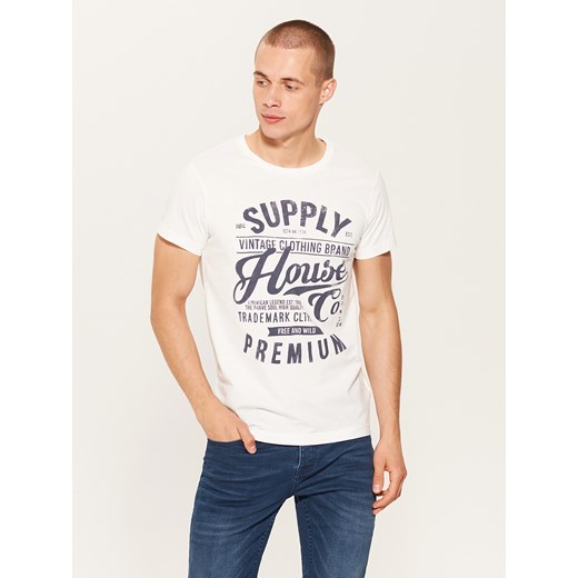 House - T-shirt house - Kremowy  House L 