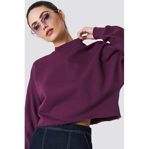 NA-KD sweter damski bez wzorów z okrągłym dekoltem 