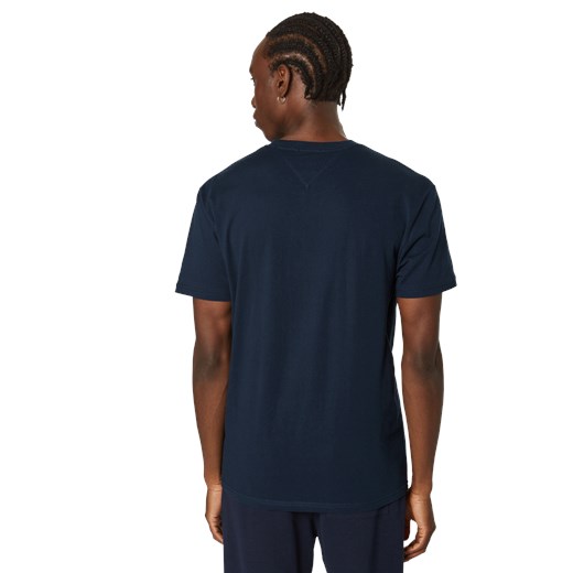 T-shirt męski Tommy Jeans w stylu młodzieżowym niebieski z krótkim rękawem 