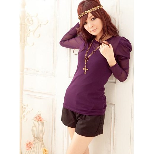 Purpurowa bluzka damska Japan Style B1772 