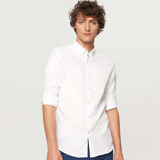 Reserved - Koszula z bawełny oxford slim fit - Biały  Reserved L 
