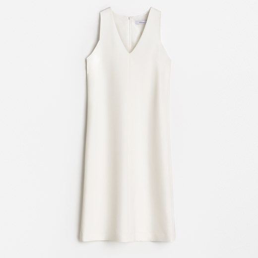 Reserved - Sukienka z geometrycznymi wycięciami - Biały  Reserved 36 