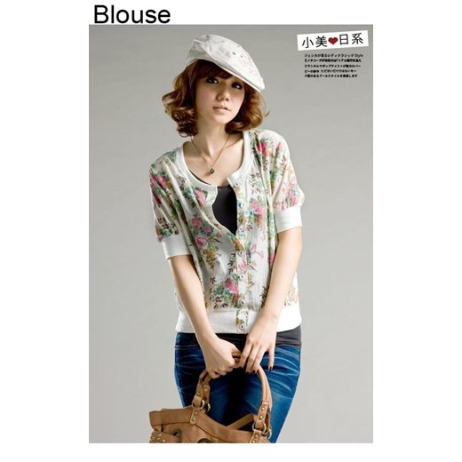 Bluzka damska w kwiaty Japan Style B1881