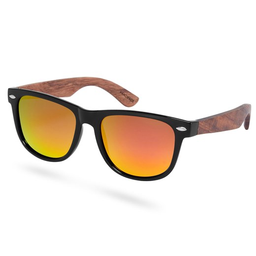 Czarne polaryzacyjne okulary przeciwsłoneczne z drewna różanego  Trendhim  