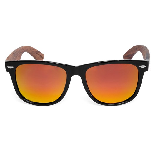 Czarne polaryzacyjne okulary przeciwsłoneczne z drewna różanego Trendhim   