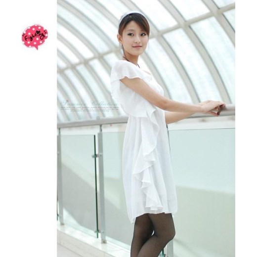 Biała sukienka damska Japan Style S1967 