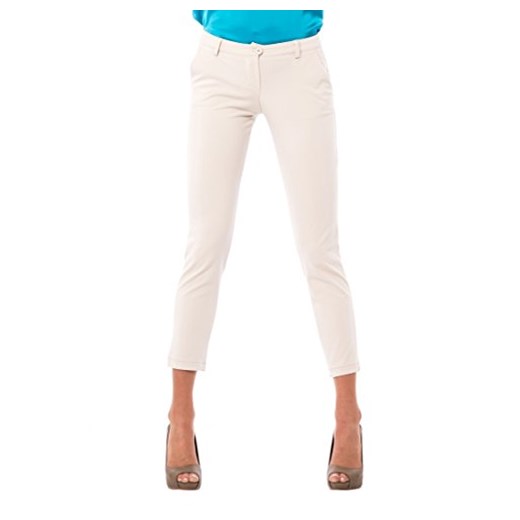 Znane damskie spodnie pantaloni Classico A sigaretta, kolor: beżowy  Unbekannt sprawdź dostępne rozmiary Amazon