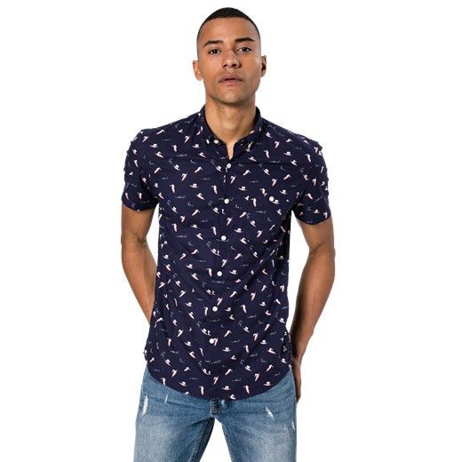 Koszula 'patterned shirt Shirt 1/2' Tom Tailor Denim  S AboutYou