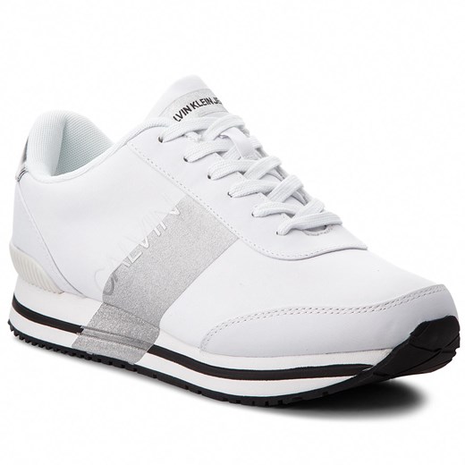 Sneakersy CALVIN KLEIN JEANS - Elwin SE8592 White/Silver  Calvin Klein 45 eobuwie.pl