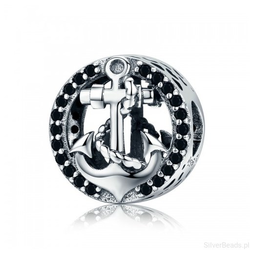 D959 Kotwica charms koralik beads srebro 925