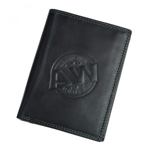 Czarny męski portfel skórzany Always Wild N$ WS Na Dowód Rejestracyjny  Wild  galanter