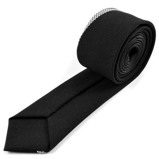 Czarno-niebieski wełniany krawat  Trendhim  