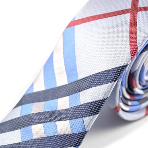 Niebieski krawat w kratkę Trendhim   