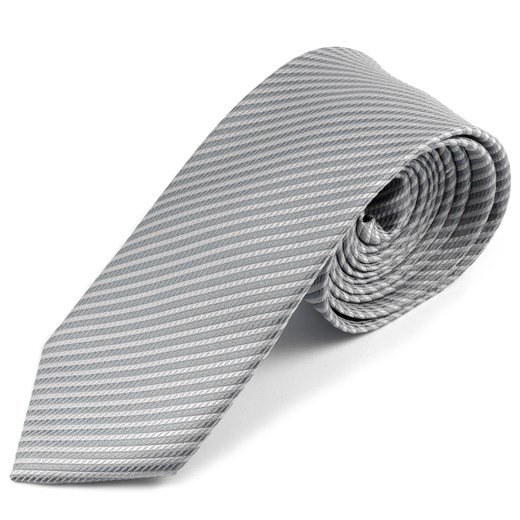 Szary krawat z mikrofibry Trendhim   