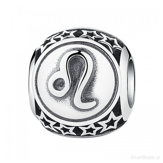 D843 Lew zodiak charms koralik beads srebro 925