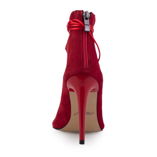 Sandały czerwone wiązane na obcasie  Arturo Vicci 37 okazyjna cena  