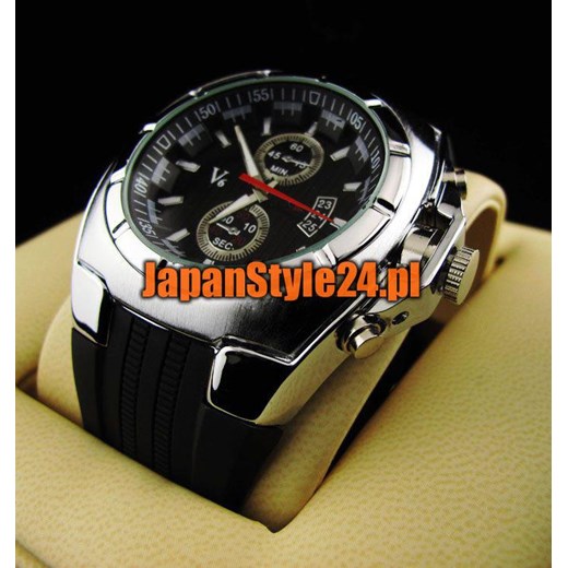 Czarny kwarcowy zegarek Japan Style Z2234