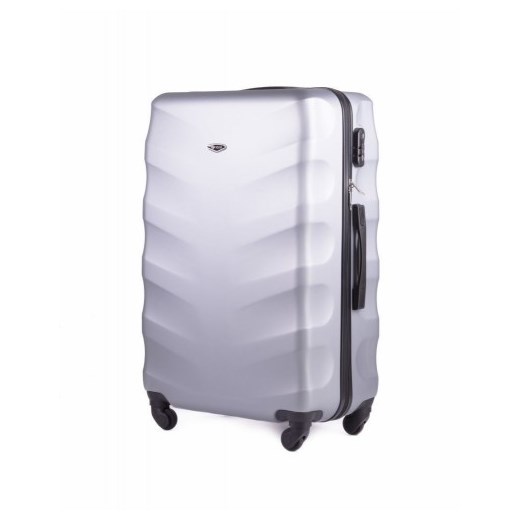 Srednia walizka podróżna zamek szyfrowy M Solier STL 402 ABS Srebrny  Solier  galanter