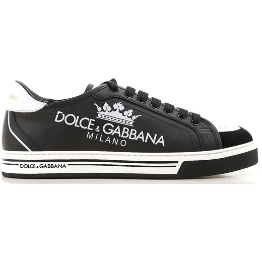 Dolce & Gabbana Trampki dla Mężczyzn Na Wyprzedaży w Dziale Outlet, czarny, Skóra, 2019, 40.5 43.5
