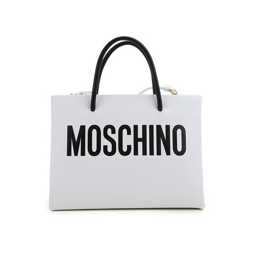 Shopper bag Moschino bez dodatków w stylu młodzieżowym średniej wielkości do ręki 