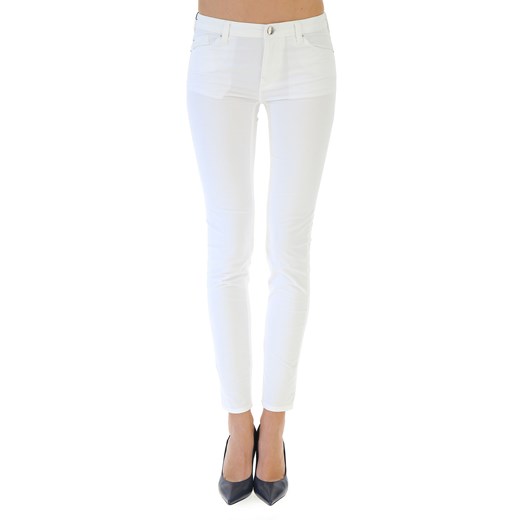 Emporio Armani Spodnie dla Kobiet Na Wyprzedaży, biały, Bawełna, 2019, 40 41 42 42 44 45