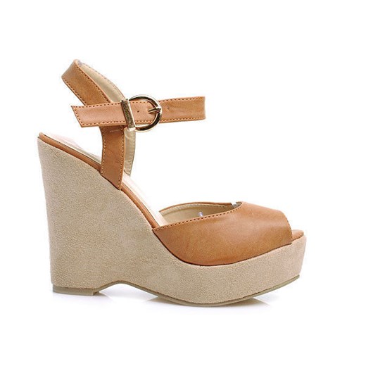 SANDAŁY Damskie w STYLU RETRO KOTURNY merg-pl Buty