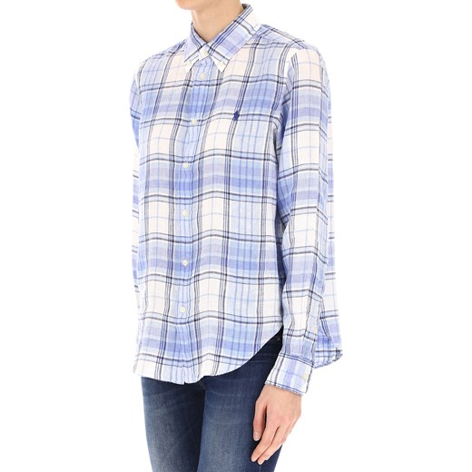 Ralph Lauren Koszula dla Kobiet Na Wyprzedaży, niebieskie niebo, Len, 2019, 38 M