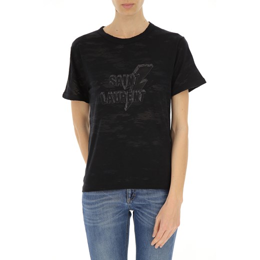 Yves Saint Laurent Koszulka dla Kobiet Na Wyprzedaży w Dziale Outlet, czarny, Bawełna, 2019, 38 40