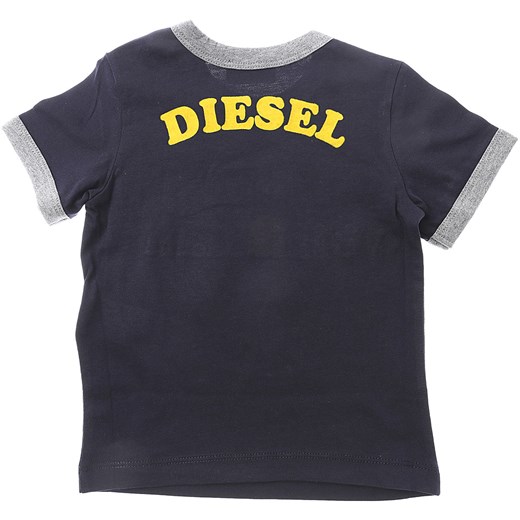 Diesel Koszulka Niemowlęca dla Chłopców Na Wyprzedaży, Niebieski, Bawełna, 2019, 3M 6M