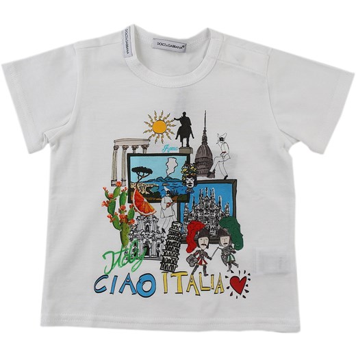 Dolce & Gabbana Koszulka Niemowlęca dla Chłopców Na Wyprzedaży, Biały, Bawełna, 2019, 3Y