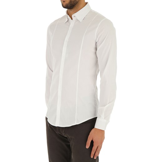 Emporio Armani Koszula dla Mężczyzn Na Wyprzedaży w Dziale Outlet, biały, Bawełna, 2019, L XXL
