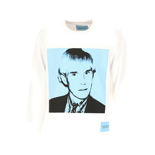 Calvin Klein Bluza dla Mężczyzn Na Wyprzedaży, biały, Bawełna, 2019, M XL