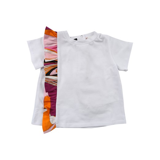 Emilio Pucci Koszulka Niemowlęca dla Dziewczynek Na Wyprzedaży, Biały, Bawełna, 2019, 18M 9M